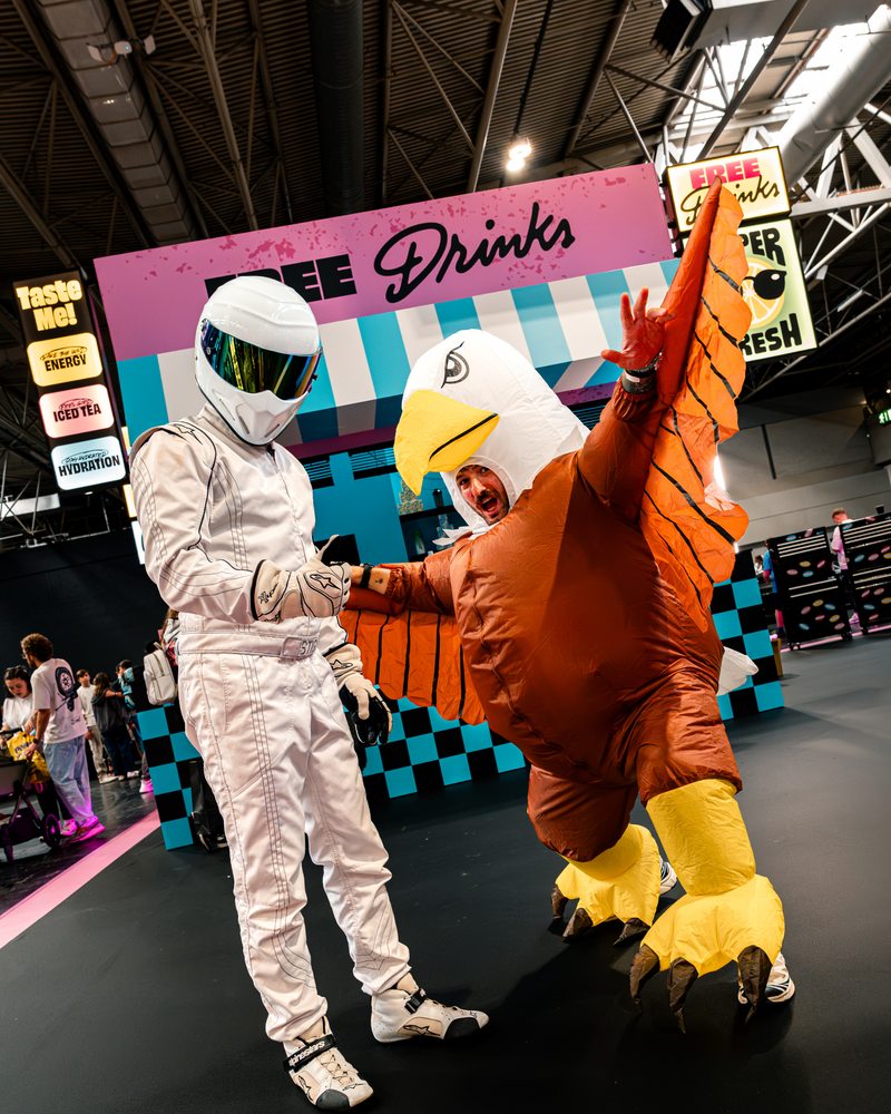 <p>The Raptor and The Stig hanging out at Gravity Car Show</p>
