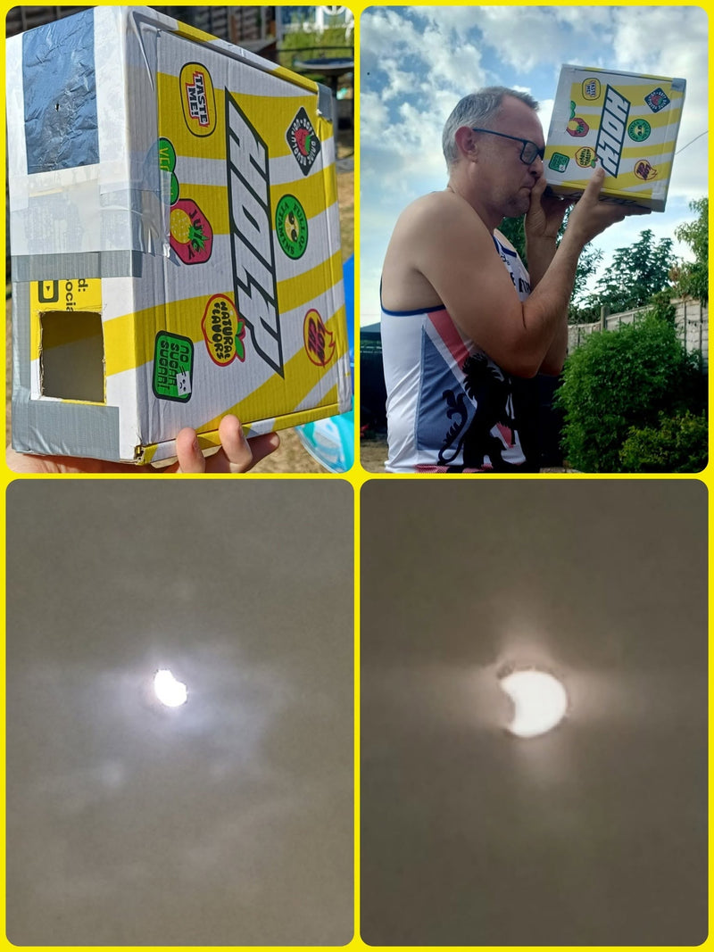 <p>Solar eclipse and no glasses? No problem for Squad member Dave!</p>